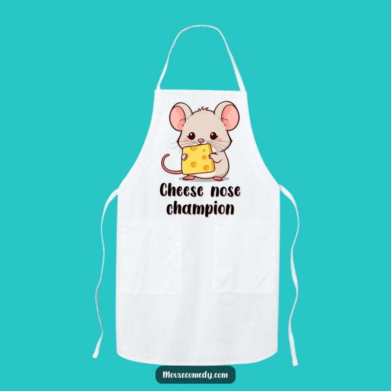 Funny Kawaii Mouse Cheese Balance Apron: Cook with Care & Comedy Funny Gift!