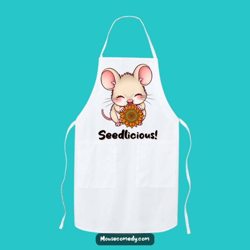 Funny Delighted Mouse Apron - Kitchen Joyful Nibbler Wear, Great Funny Gift