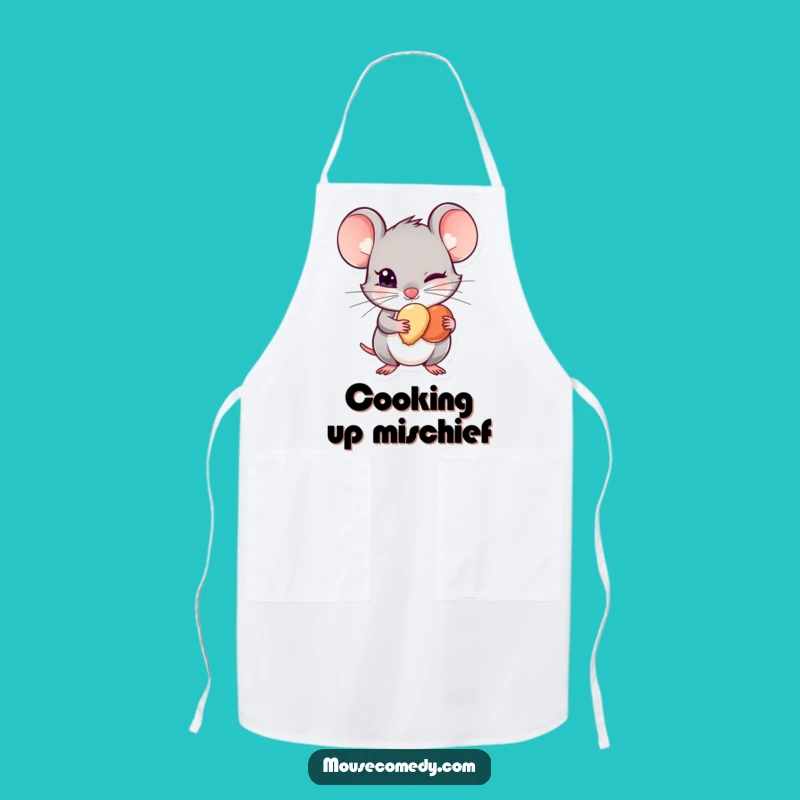 Funny Mischievous Mouse Apron - Kitchen Secret Treat Hider, Funny Gift