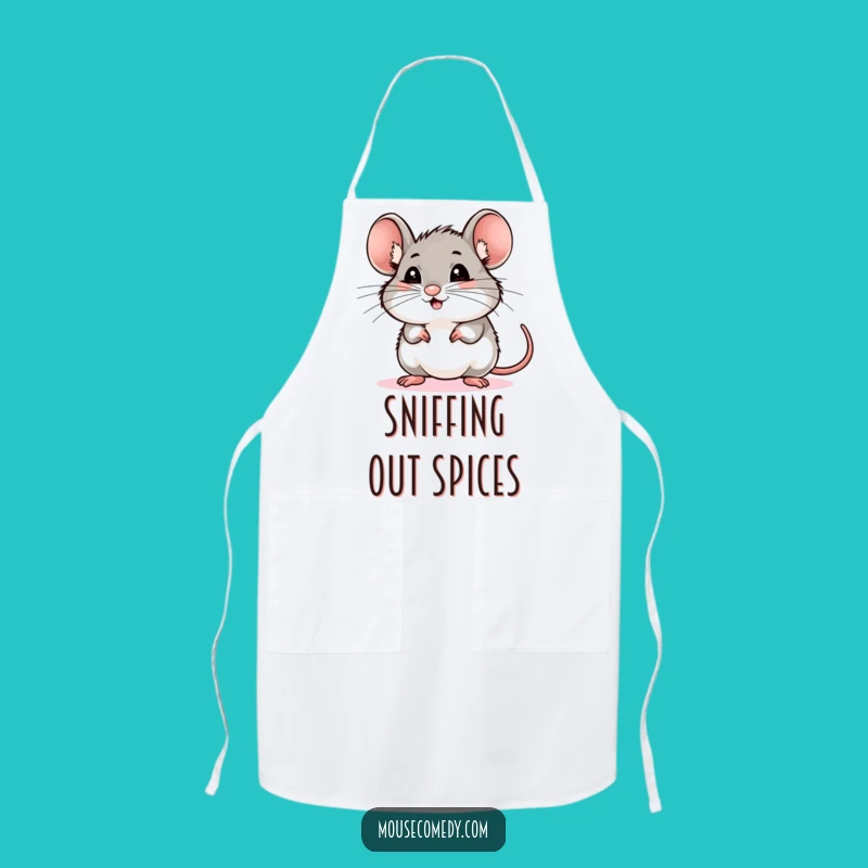 Funny Mouse Sniffing Apron - Kitchen Humor, Ideal Funny Gift for Cooks!