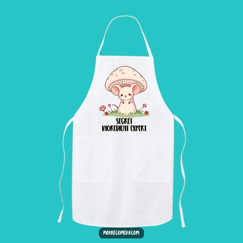 Funny Shy Mouse Apron: Cook with Woodland Charm & Humor