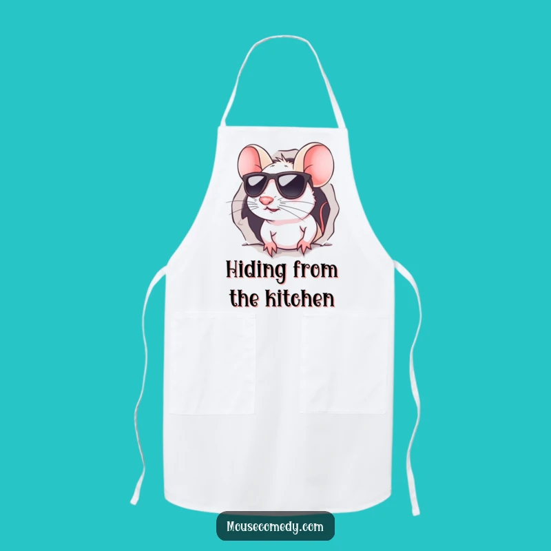 Funny Kawaii Mouse Sunglasses Apron: Hilarious Kitchen Coolness for Chefs