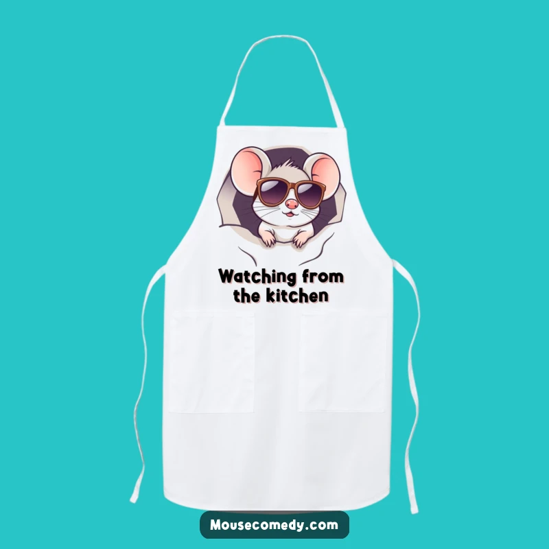 Funny Kawaii Mouse Sunglasses Apron: Cook with Cool Secrecy Funny Gift!
