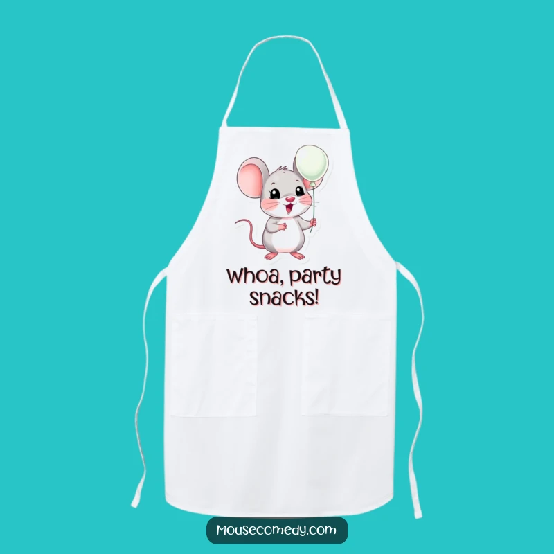 Funny Kawaii Mouse Surprise Balloon Apron: Cook with Exaggerated Cheer Funny Gift!