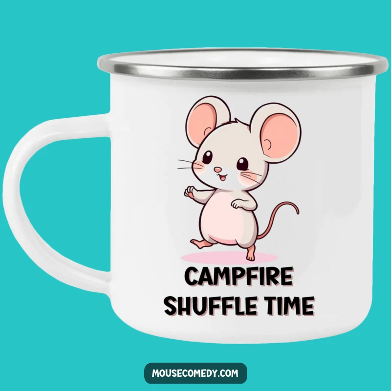 Funny Kawaii Mouse Dance Camping Mug: Adventure Ready Mouse