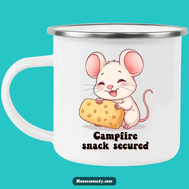 Funny Mouse Enamel Mug: Joyful Crumb Holder Camp Coffee Gift