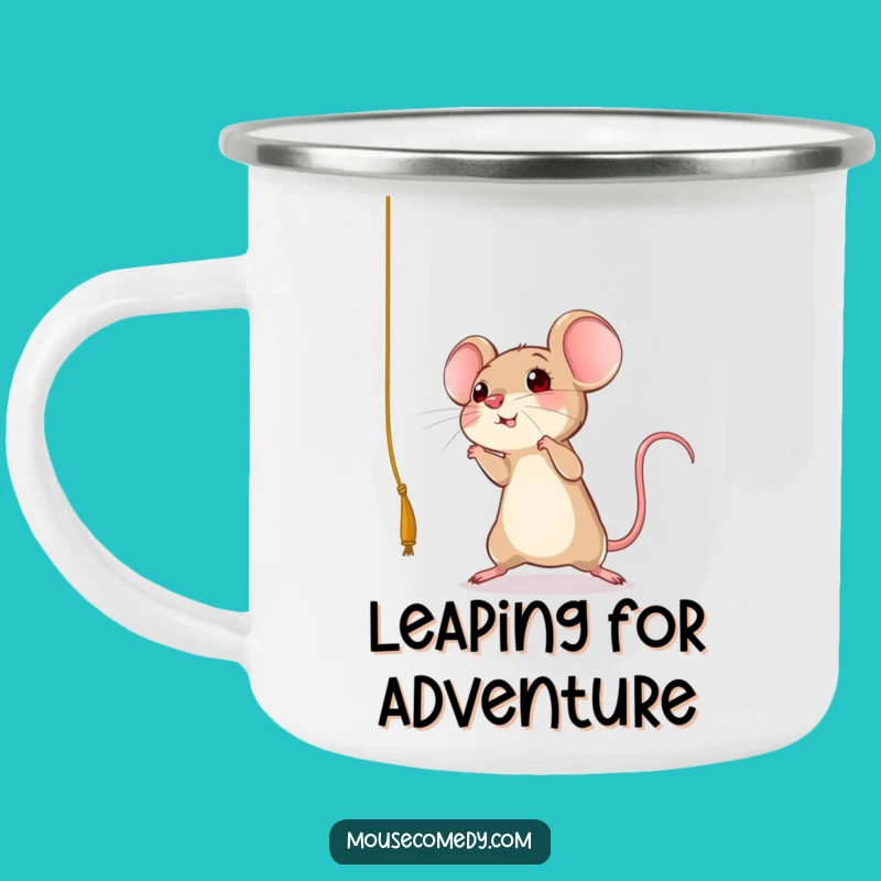 Funny Mouse Leap Camping Mug - Adventure & Play, Hilarious Outdoor Funny Gift!