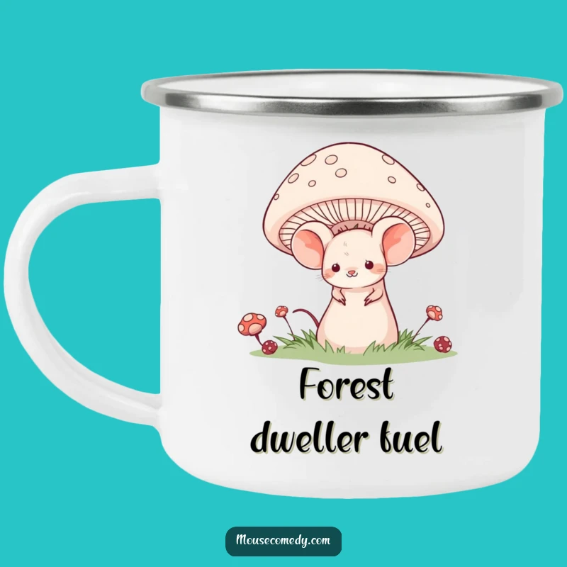 Funny Shy Mouse Camping Mug: Woodland Sips & Gentle Humor