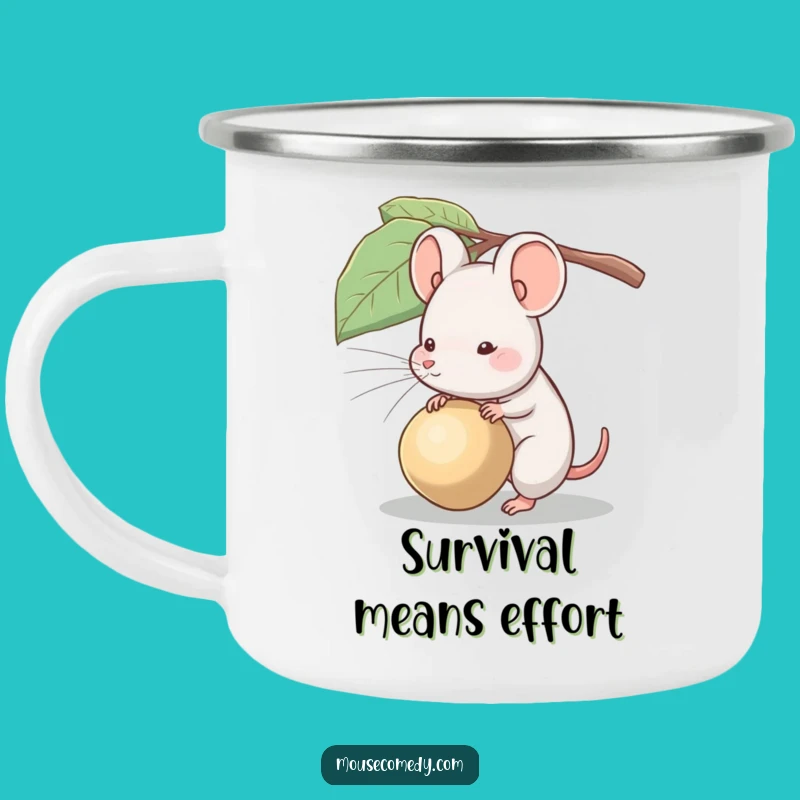 Funny Big Seed Mouse Camping Mug: Ambitious Sips Outdoors