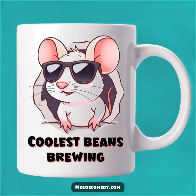 Funny Kawaii Mouse Sunglasses Mug: Cool & Hilarious Gift for Sneaky Friends