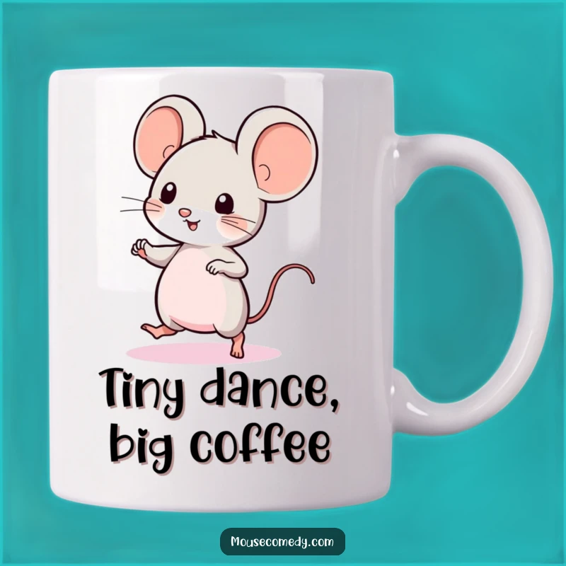 Funny Kawaii Mouse Dance Mug: Adorable Gift for Tiny Dancers