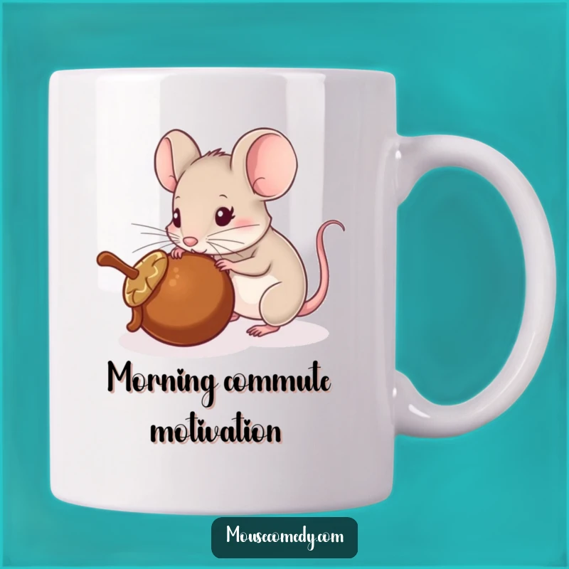 Funny Mouse Acorn Mug: Playful Rodent - Adorable Gift!