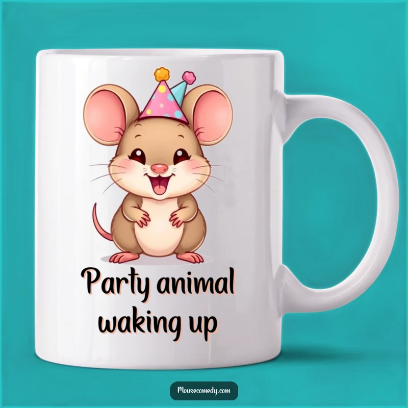 Funny Mouse Cub Party Mug: Squeaky Excitement, Perfect Hilarious Gift