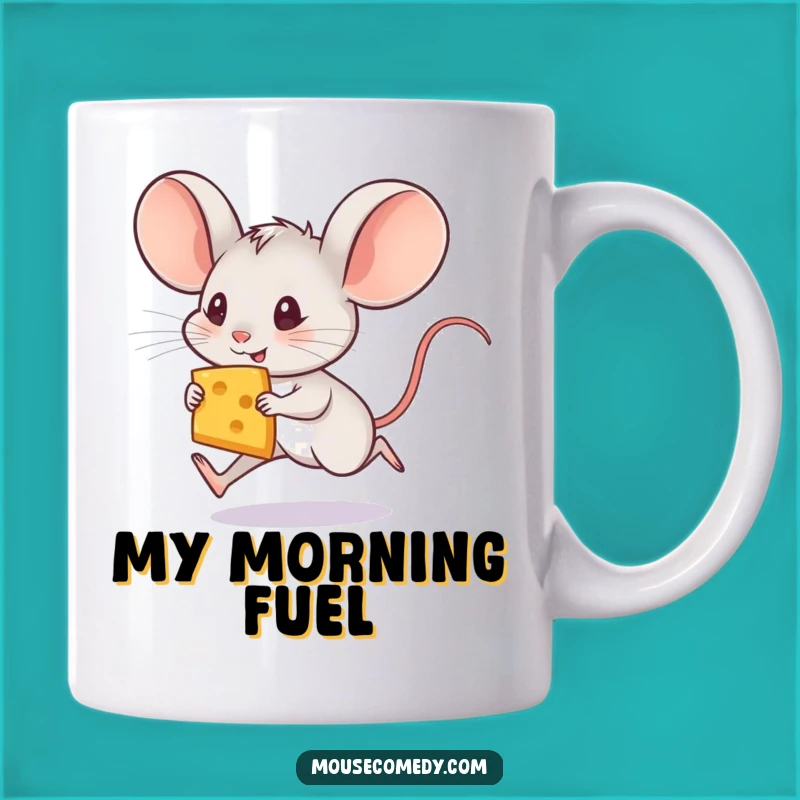 Funny Mouse With Cheese Mug - Adorable & Large-Eared Rodent Gift