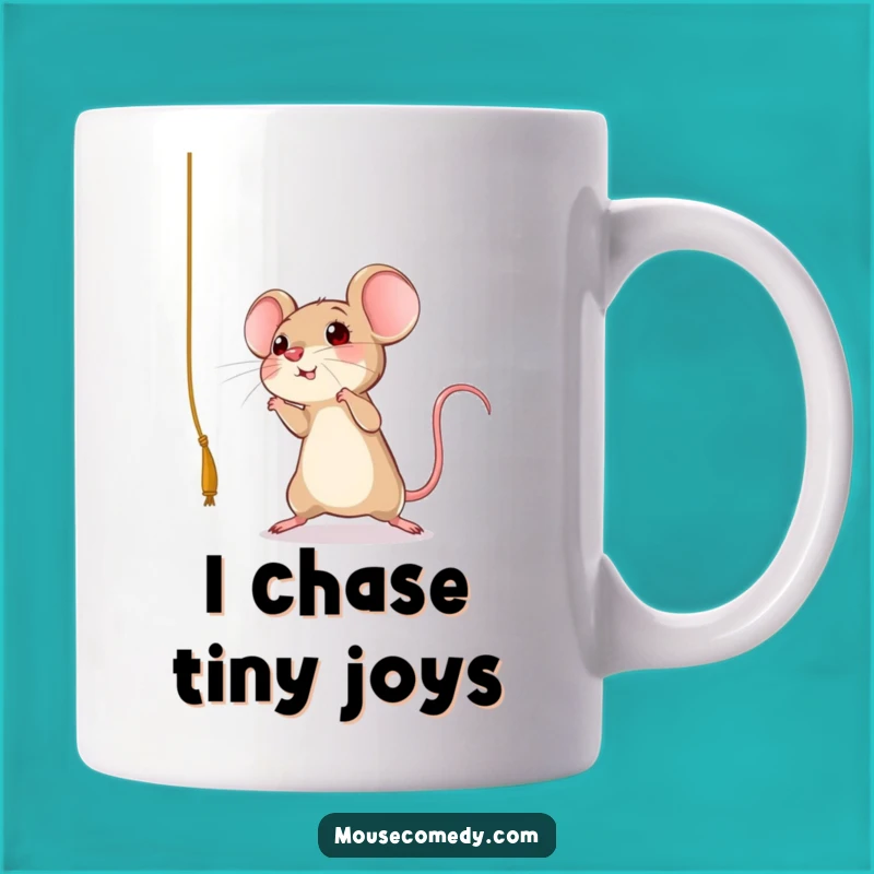 Funny Playful Mouse String Leap Mug - Whimsical Gift for Joyful Mornings!