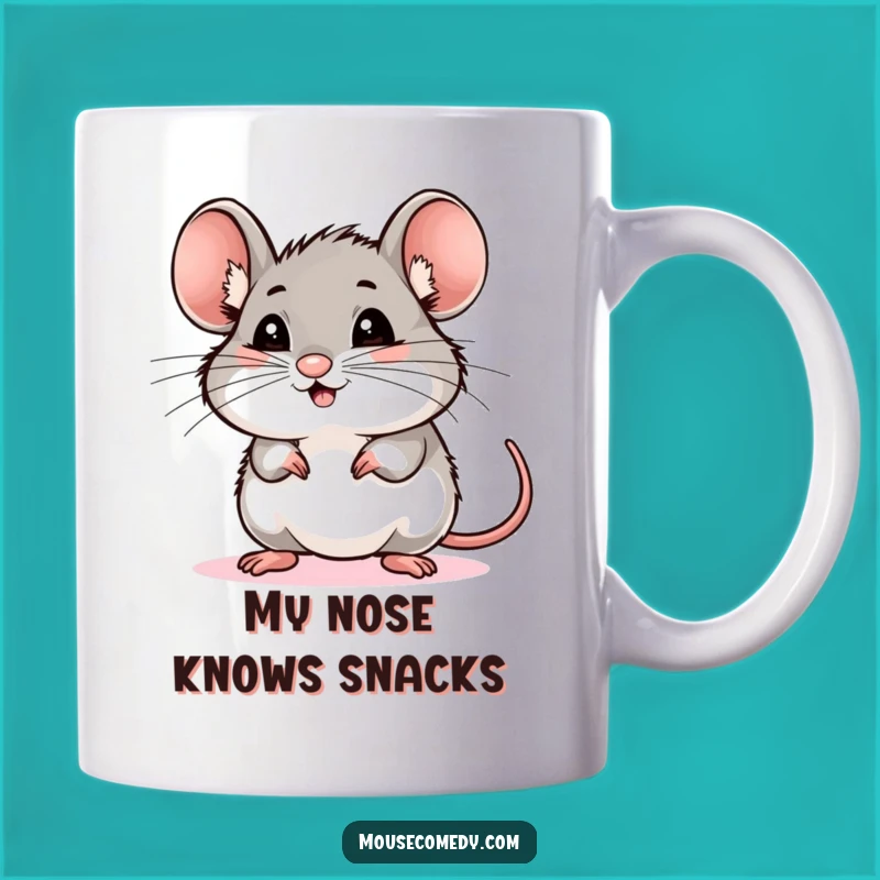 Funny Whiskered Mouse Sniffing Air Mug - Perfect Humorous Gift for Mouse Lovers!