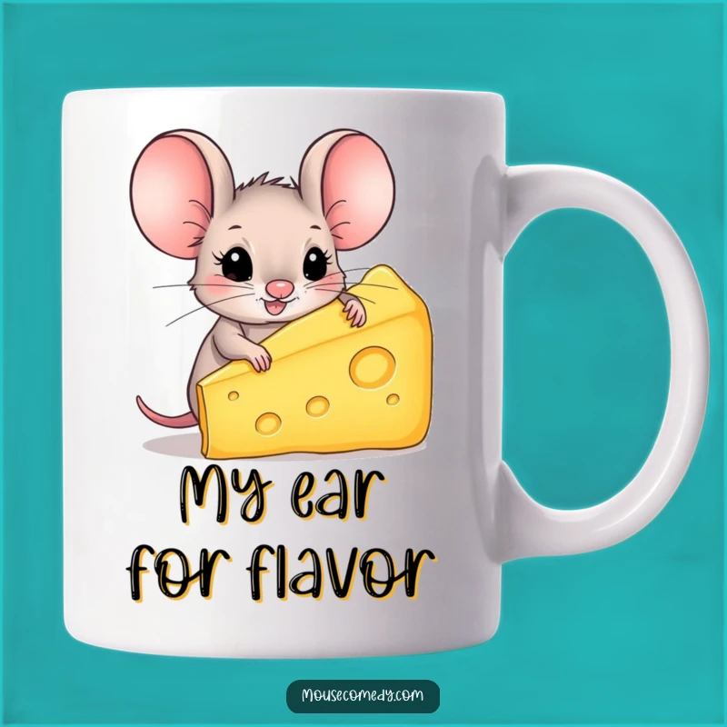 Funny Mouse Cheese Mug: Giant Ears, Big Appetite Gift for Cheese Lovers