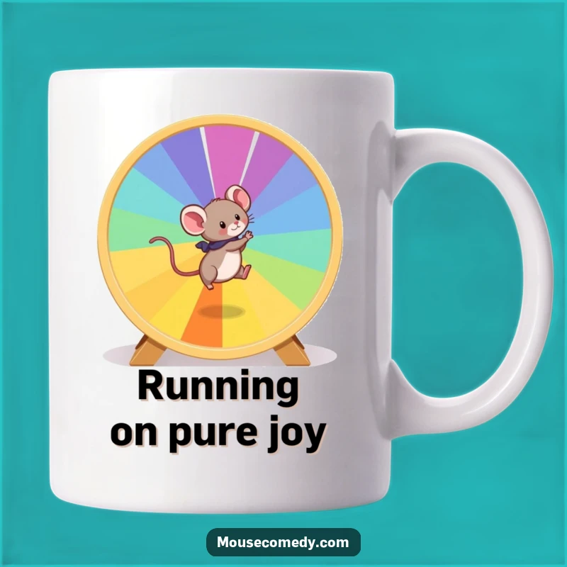 Funny Mouse Hamster Wheel Mug: Active Fun Gift for Energetic Souls