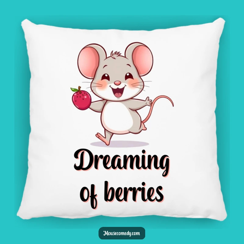Funny Cheerful Mouse Pillow - Cozy Joyful Comfort, Humorous Accent