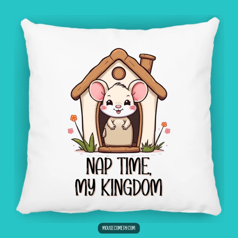 Funny Cozy Corner Pillow - Smiling Mouse Miniature Home Gift