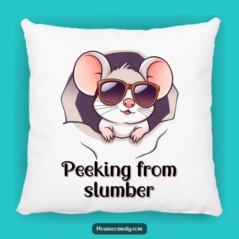 Funny Kawaii Mouse Sunglasses Pillow: Cuddle Up with Cool Comfort Funny Gift!