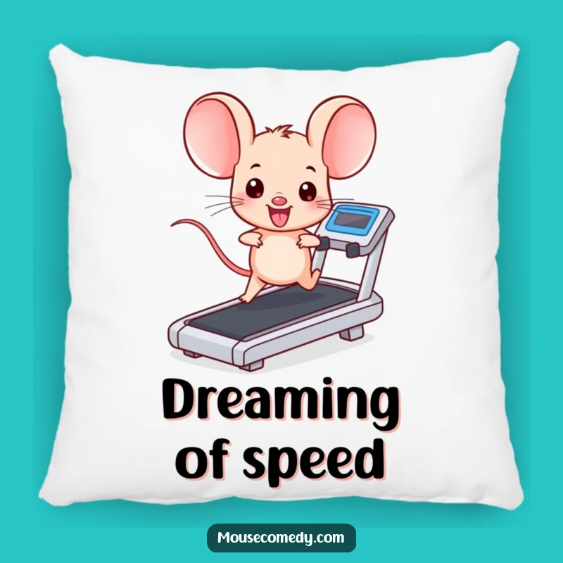 Funny Kawaii Mouse Treadmill Pillow: Snuggle Up with Fitness Fun Funny Gift!