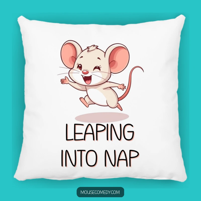 Funny Mouse Cub Pillow: Cozy Clumsy Leaps, Adorable Funny Gift