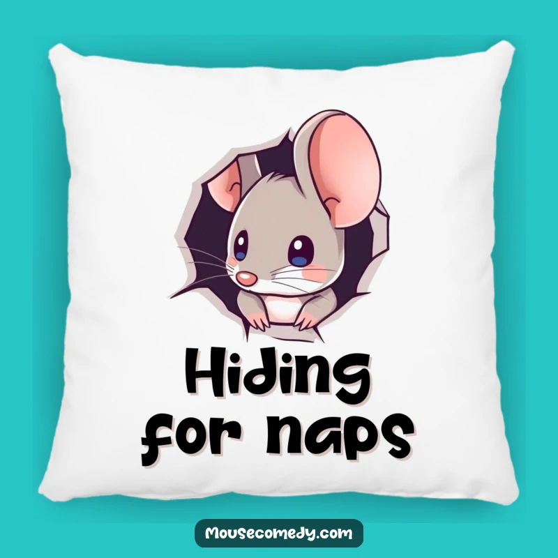 Funny Mouse Peeking Pillow - Cozy Comfort with a Hint of Curiosity