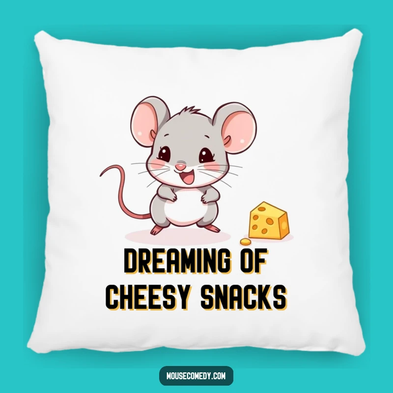 Funny Mouse Pillow: Cute Cheese Chaser Accent Pillow Gift