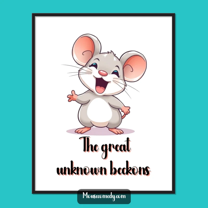 Funny Excited Mouse Digital Art: Bring Adventure Home