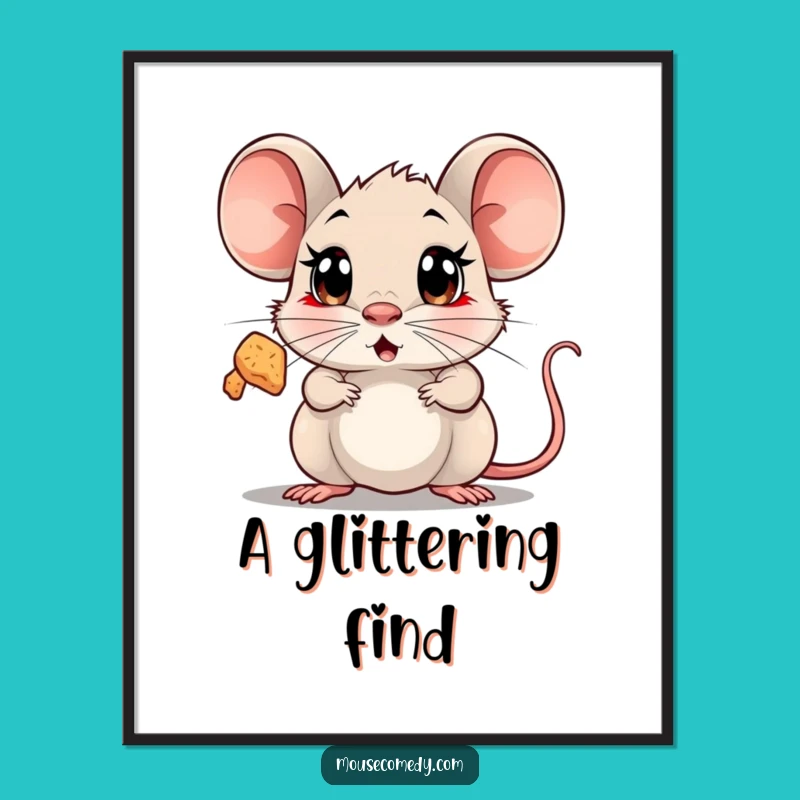 Funny Surprised Mouse Digital Art - Hilarious Tiny Wonder Print!