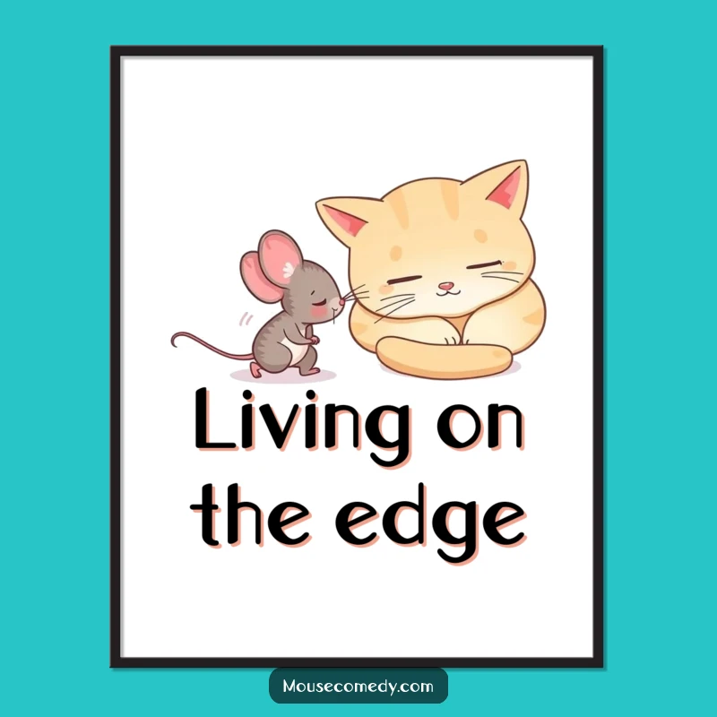 Funny Mouse Cat Caper Digital Art: Instant Humorous Download, Perfect Gift