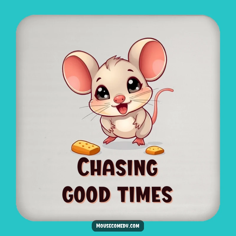 Funny Mouse Crumb Chasing Coaster: Add Joy to Surfaces, Great Gift