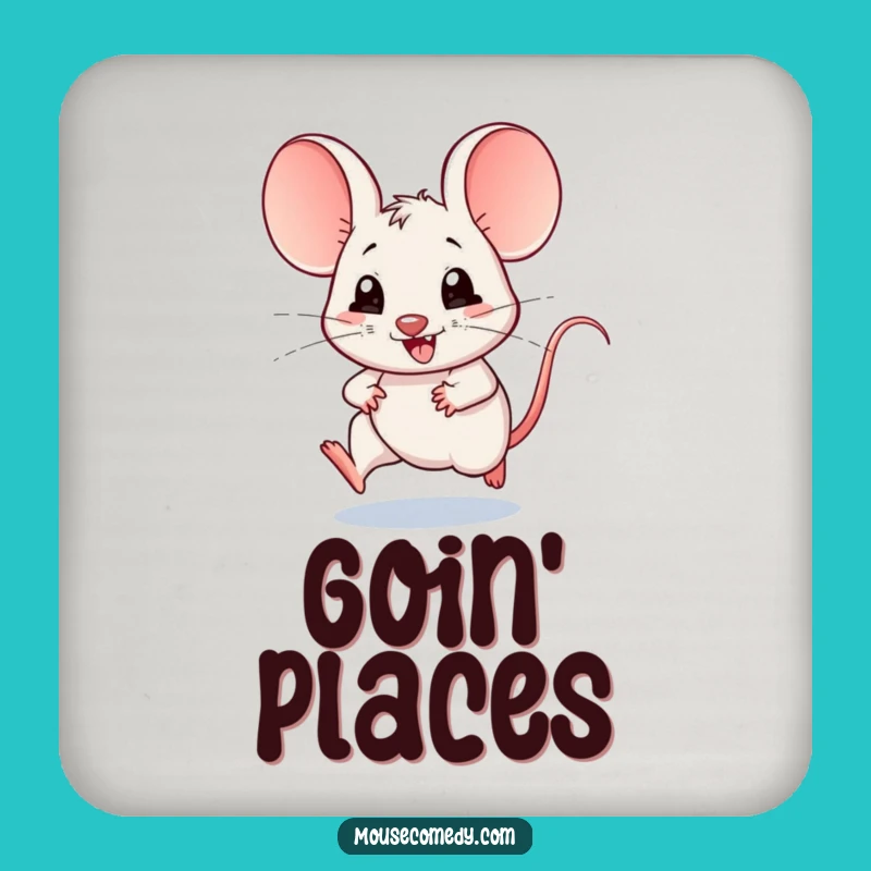 Funny Kawaii Mouse Coaster: Joyful Speed Protection - Cute Drink Accessory Gift!