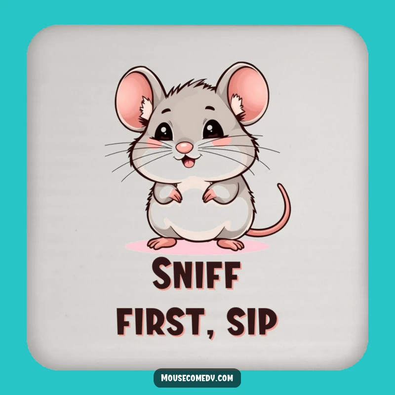 Funny Mouse Whiskers Coaster - Protect Surfaces with Humor, Perfect Funny Gift!