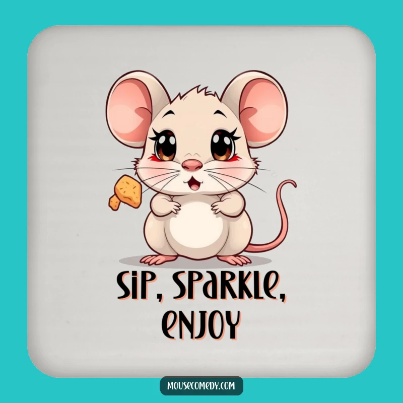 Funny Surprised Mouse Coaster - Hilarious Tiny Accessory for Enchanted Surfaces!