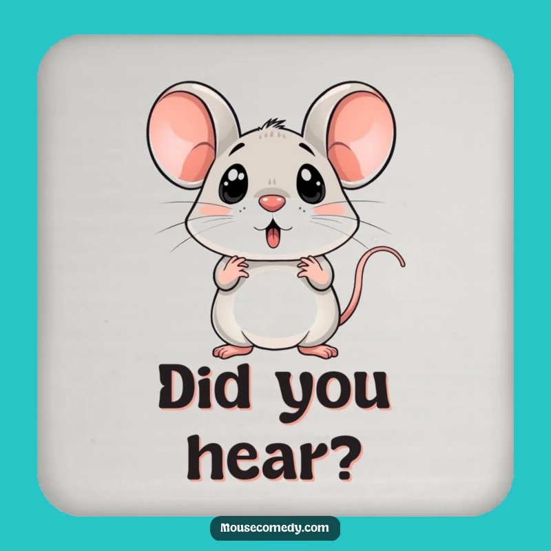 Funny Surprised Mouse Coasters, Protect Surfaces with Hilarious Startled Charm