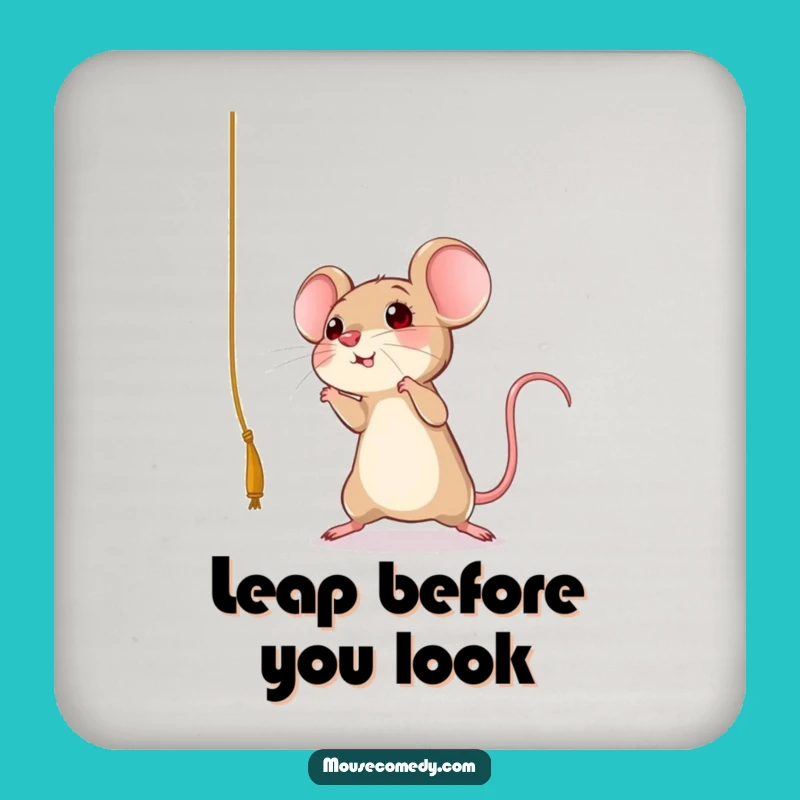 Funny Mouse Leap Coaster - Protect Surfaces with Playfulness, Perfect Funny Gift!