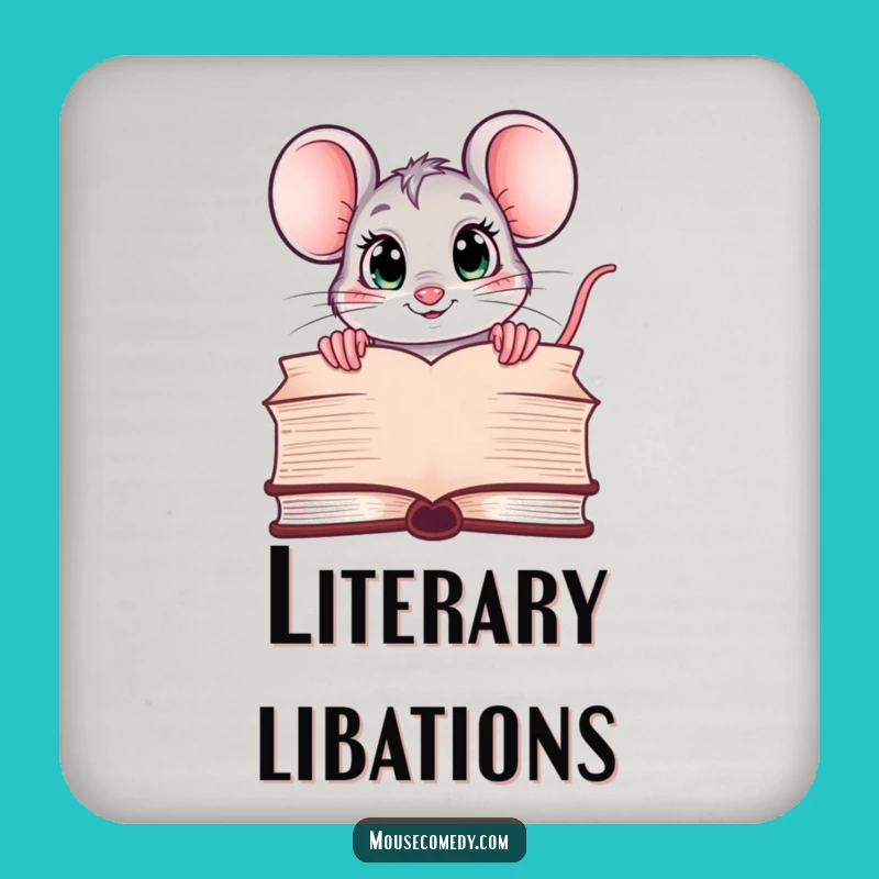 Funny Kawaii Mouse Coaster: Curious Reader Protection - Cute Drink Accessory Gift!