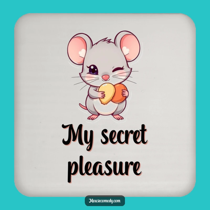 Funny Mischievous Mouse Coaster - Protect Drinks Secret Treat Hider, Cute Gift