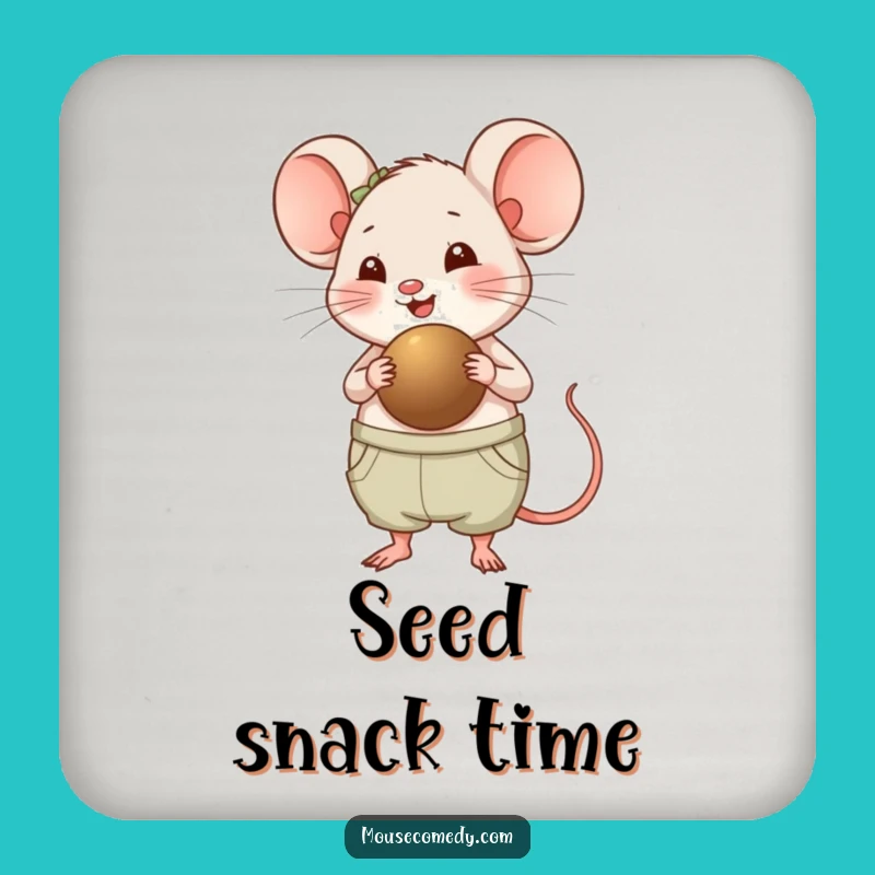 Funny Chubby Mouse Coaster - Protect Surfaces Panting Seed Carrier, Cute Gift