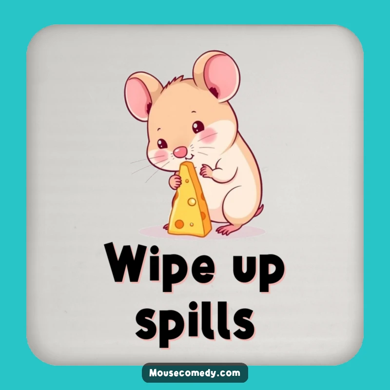 Funny Kawaii Mouse Cheese Coasters: Protect Surfaces with Hilarious Style