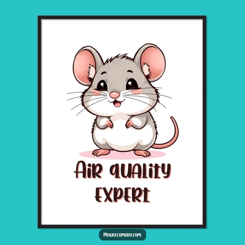 Funny Mouse Sniffing Poster - Whimsical Wall Art, Perfect Humorous Gift!