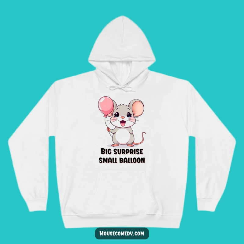 Funny Kawaii Mouse Surprise Hoodie: Cozy & Hilarious Exaggerated Comfort