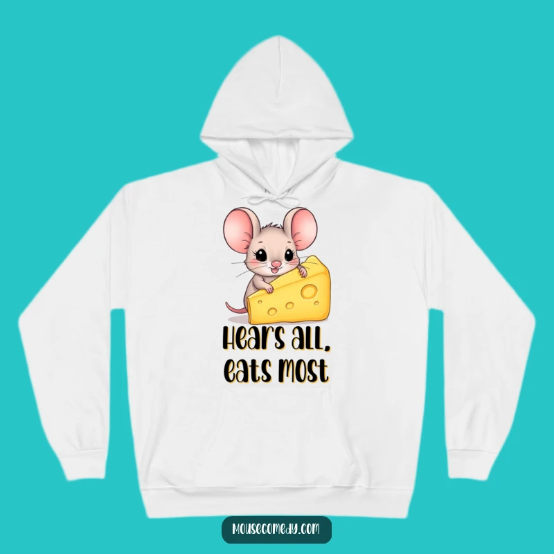 Cozy Funny Mouse Cheese Hoodie: Warm Wear for Big Appetites, Awesome Funny Gift