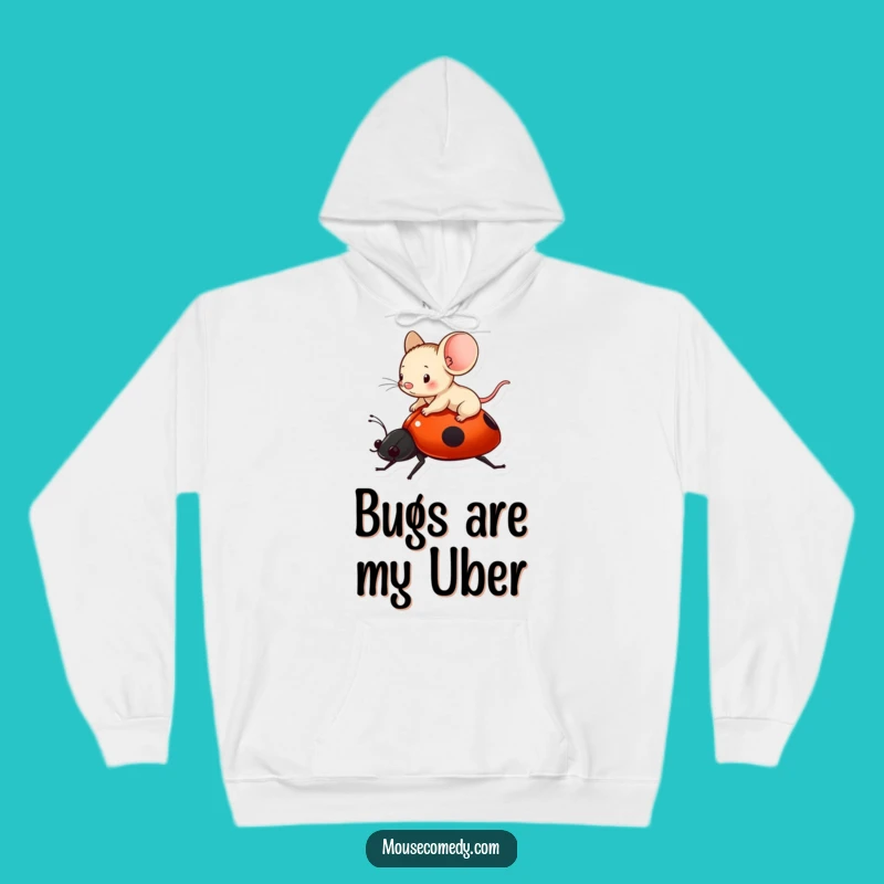 Cozy Funny Mouse Ladybug Adventure Hoodie: Warm & Whimsical Gift