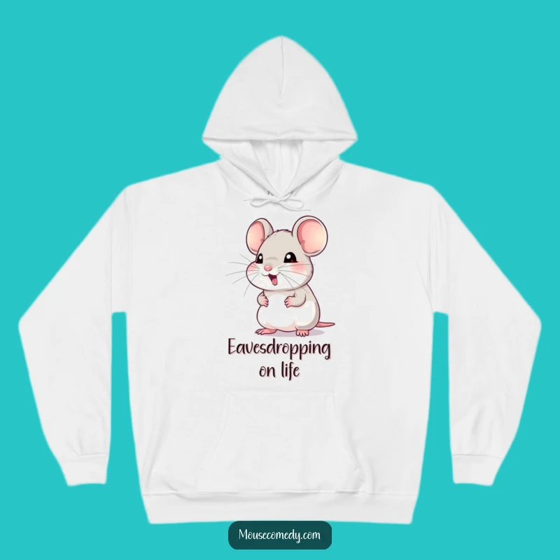 Cozy Funny Mouse Hoodie: Eager Whiskers - Warm Gift!