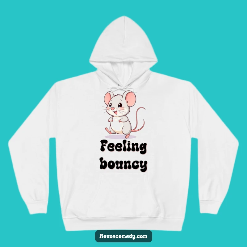 Funny Happy Mouse Hoodie - Cozy Hop & Wag, Humorous Warm Gift