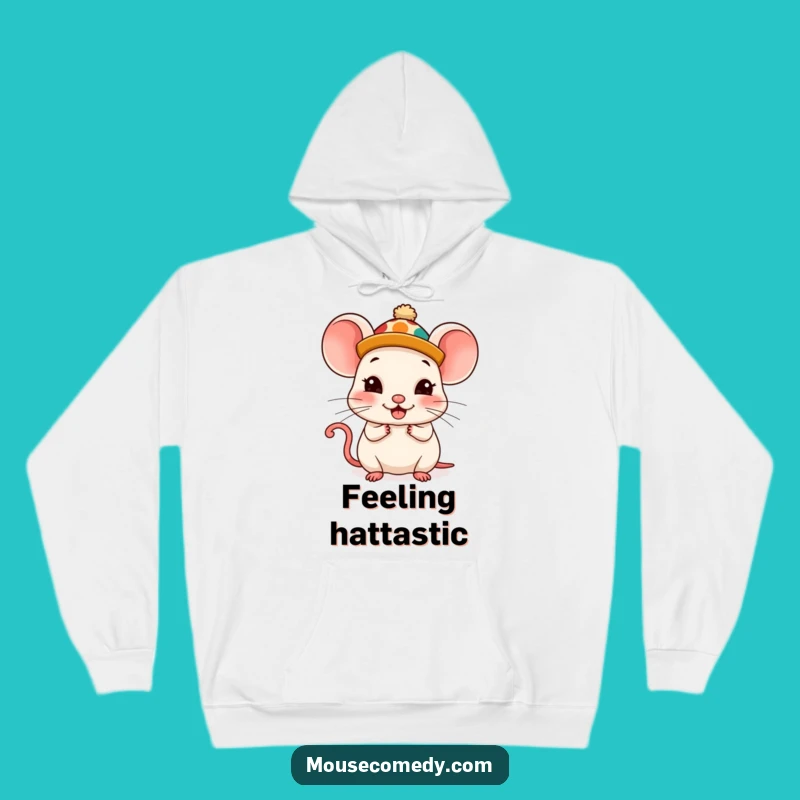 Funny Kawaii Mouse Hoodie: Silly Hat Comfort, Cozy Humorous Gift