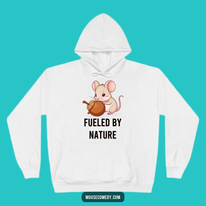 Cozy Funny Mouse Hoodie: Acorn Adventure - Warm Gift!